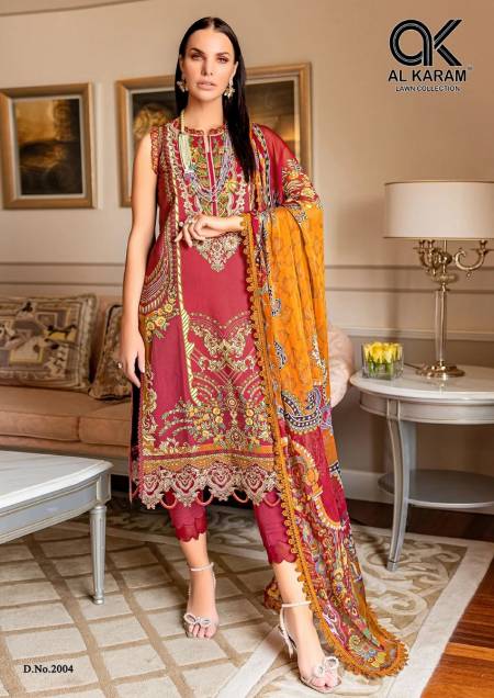 Fidous Vol 2 By Al Karam Karachi Cotton Dress Materials
